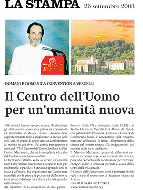La Stampa, 26 Settembre 2008