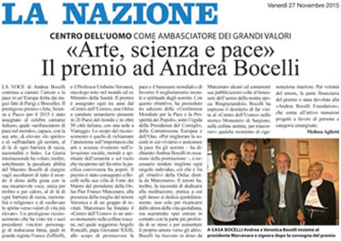 La Nazione, 27 Novembre 2015