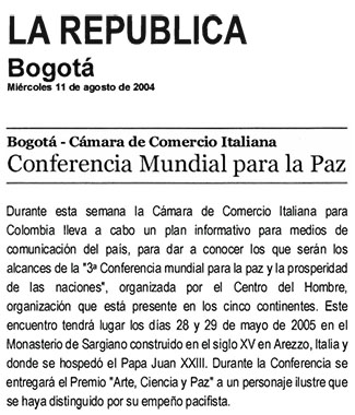 La Republica, 11 Agosto 2004