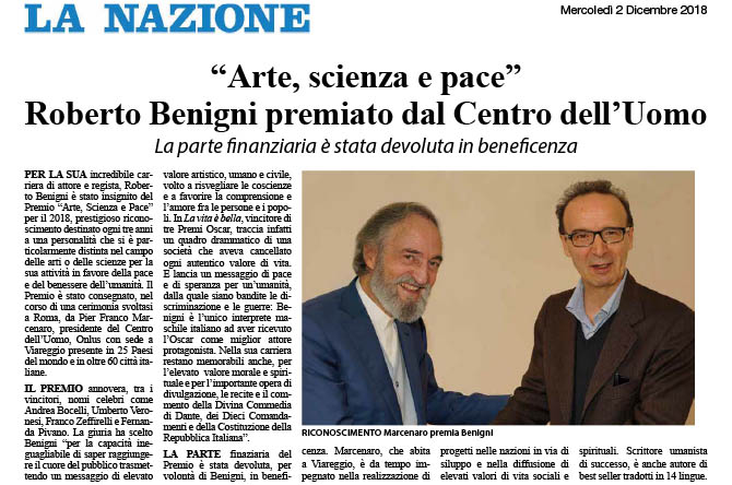 La Nazione, 2 Dicembre 2018